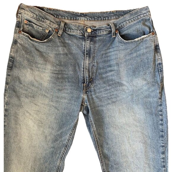 Levis 541 Jeans Mens 40x30 Blue Medium Wash Cotton Stretch Relaxed Tapered Fit - Picture 4 of 8